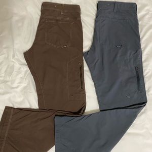 (2)pairs PRANA Zion Breathe Stretch Men 34x32 Pant